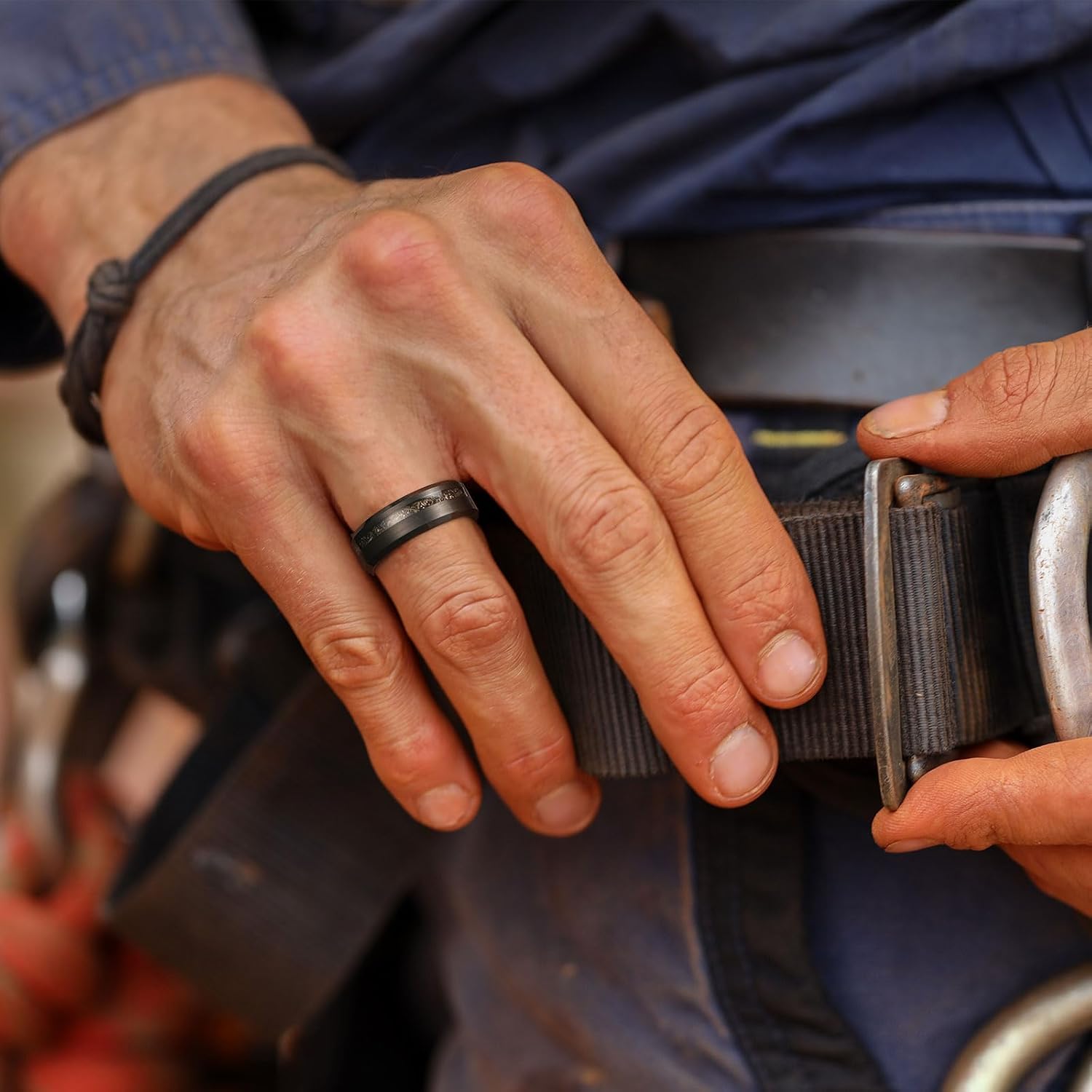 King Will Mens Wedding Band 8mm Tungsten Rings for Men Koa Wood Inlay Engagement Anniversary Ring Comfort Fit for Daily Wear Size 7-14 - Image 5