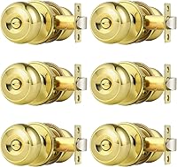 Vista 31 de Probrico Pomos de puerta negro mate, manijas de puerta con cerradura y perilla, pomos de interior sin llave para baño y dormitorio, paquete de 2