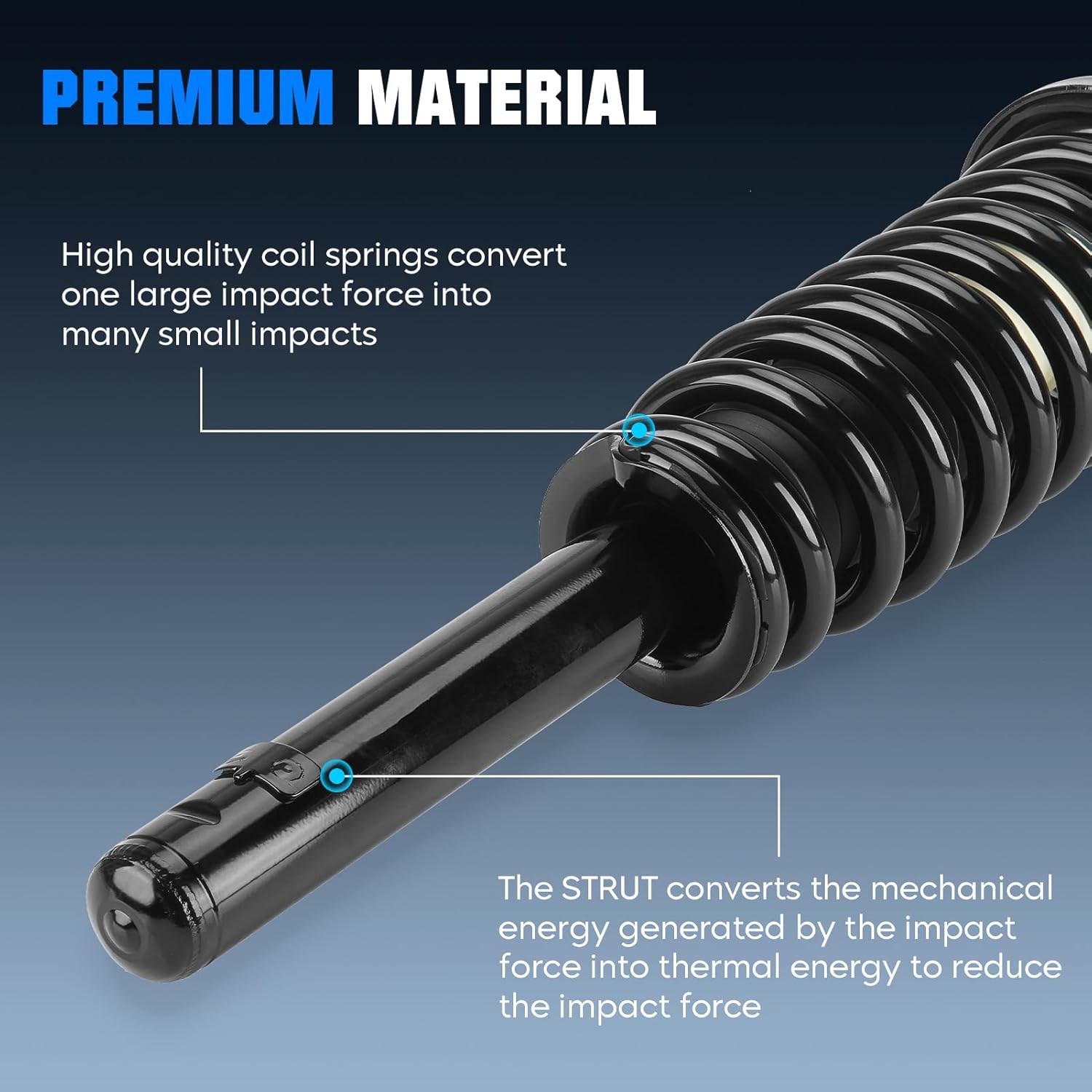 Front w/Coil Strut & Sway Bar Links for Honda Accord 2003 2004 2005 2006 2007, Shock Spring Assembly Absorber Replace for 172123L, 172123R, K90660, K90661, 4pc