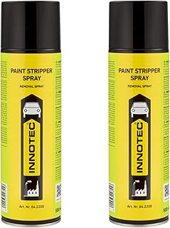 2 Stück Innotec Abbeizspray Paint Stripper Spray - Hochwirksamer Lack Entferner für Holz, Metall, Stein und Beton - Einfache Anwendung - Abbeizer Lackentferner - Graffiti Entferner - Entlacker