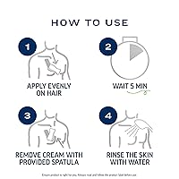 Vista 6 de Veet Crema depilatoria para hombres, piel sensible de 5 minutos, gel de depilación para cuerpo, pecho y espalda, dermatológicamente probado, 13.5