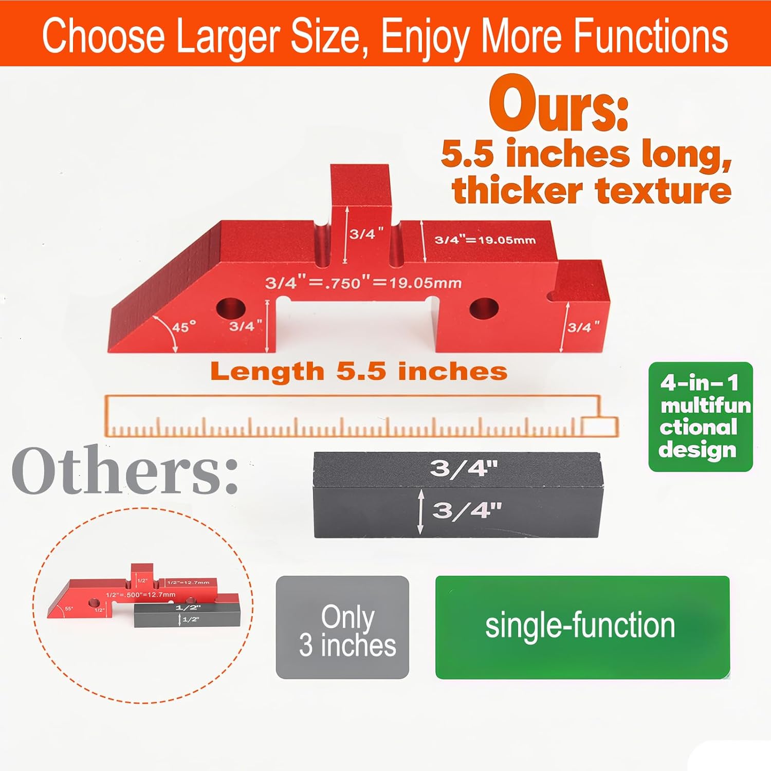 Table Setup Blocks for Woodworking, 14pcs Aluminum Alloy Precision Set up Bars, Precision Height, Depth, Angle & Fence Alignment Gauge Set - Router and Saw Accessories with Storage Case