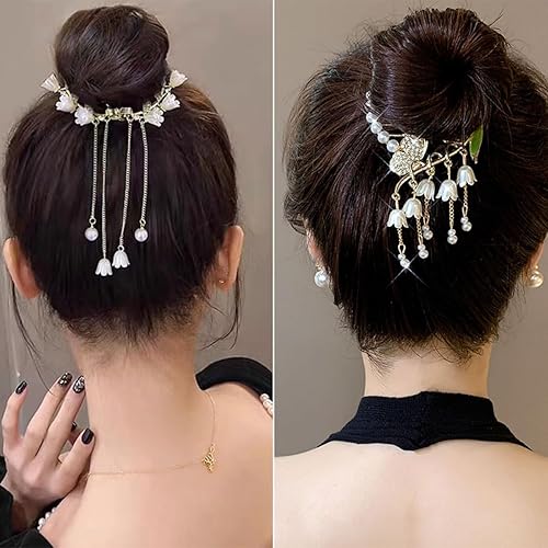 Miniatura 6 de 3 pinzas para el cabello con diamantes de imitación para mujer, pinzas largas de borla para el cabello, accesorios antideslizantes para el cabello,