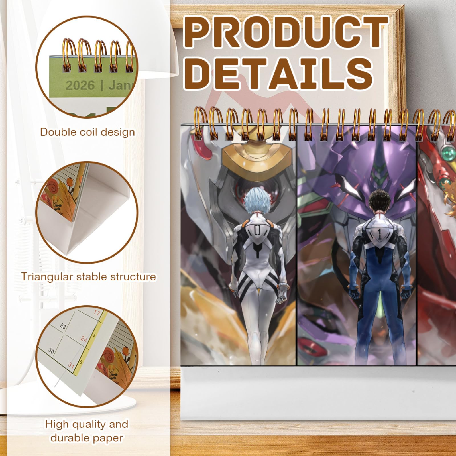 Amazon.co.jp: 卓上カレンダー エヴァンゲリオン 2026年カレンダー