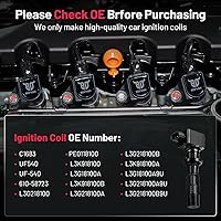 Vista 6 de BDFHYK Paquete de 4 bobinas de encendido UF540 compatibles con Mazda 2006-2015 MX-5 Miata, 2006-2013 3, 2006-2013 6, 2007-2012 CX-7 2.0L 2.3L 2.5L