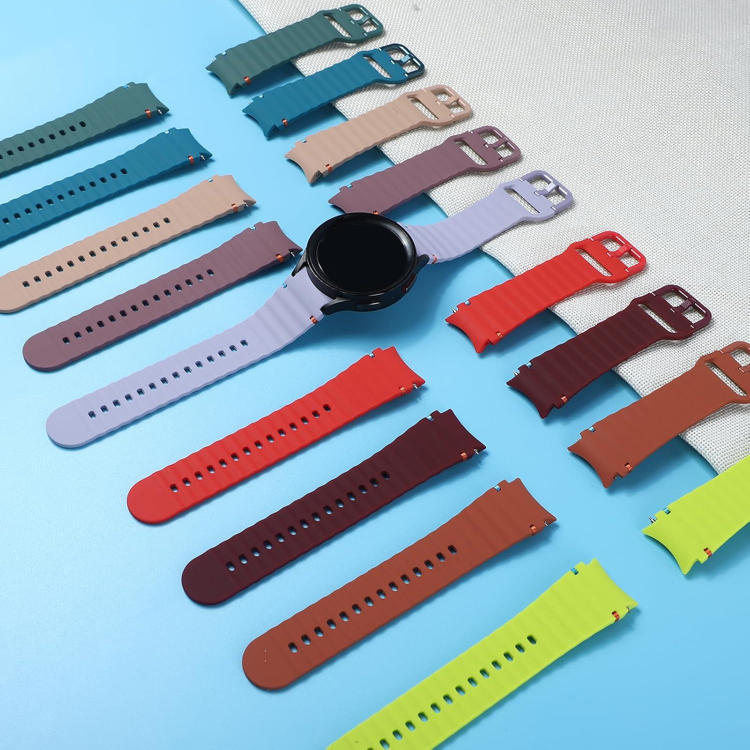 Sport Strap For Samsung Galaxy Watch 7 Band 40mm 44mm,No Gap Soft Silicone Bands For Galaxy Watch FE 40 mm/Galaxy Watch 6 5 4 Band 40mm 44mm/Galaxy Watch 6 classic 43mm 47mm For Women Men - Image 6