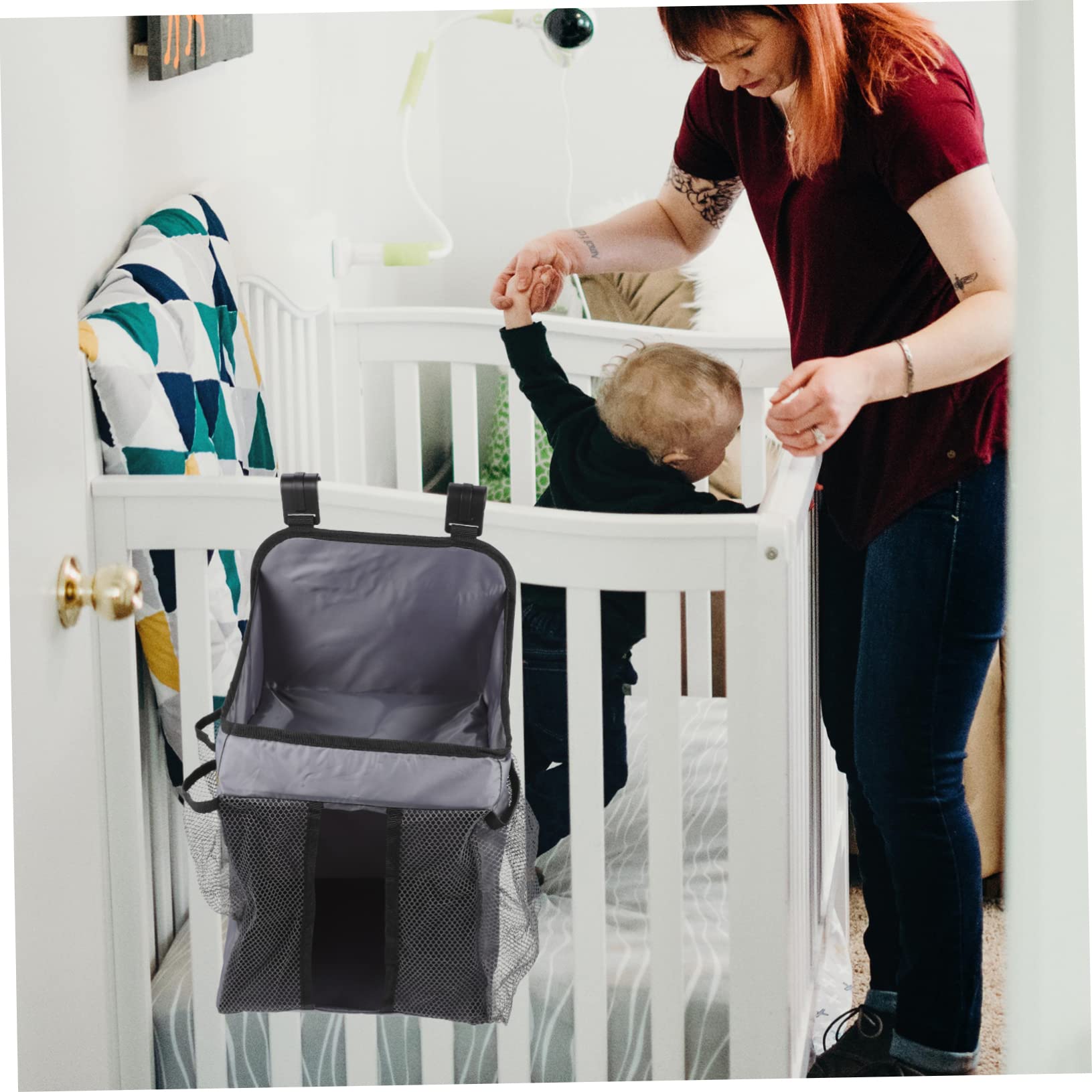 Windelorganizer Hängend für Babywindeln und Kleidung, Leicht | Oxford Gewebe mit Karton, für Outdoor und Reise, mit Mehreren Fächern zur Aufbewahrung