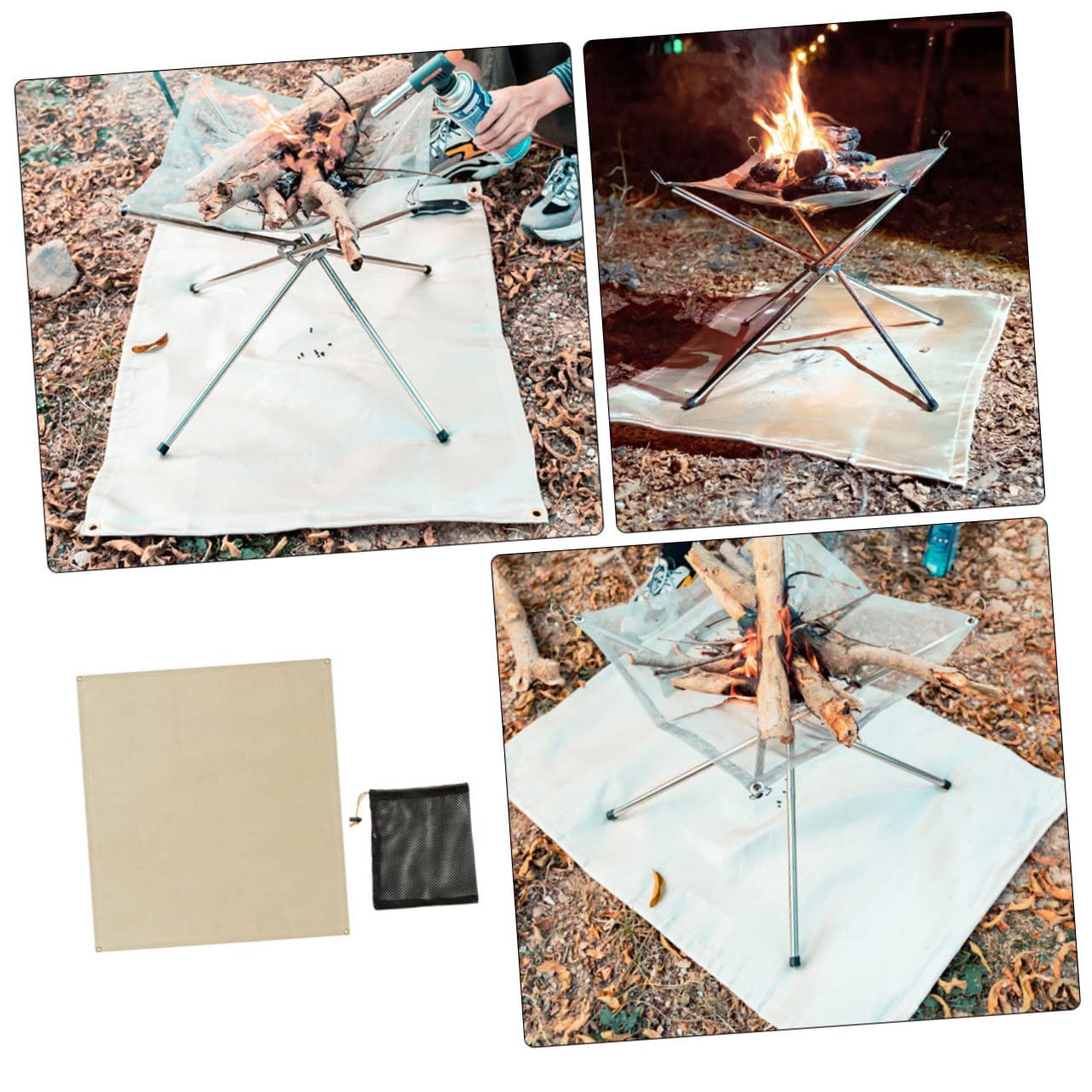 balacoo Fire Retardant Blanket Fiberglass Fireproof Blanket Fireproof Mat for Fire Pit Camping Mats BBQ Rug Outdoor Safety