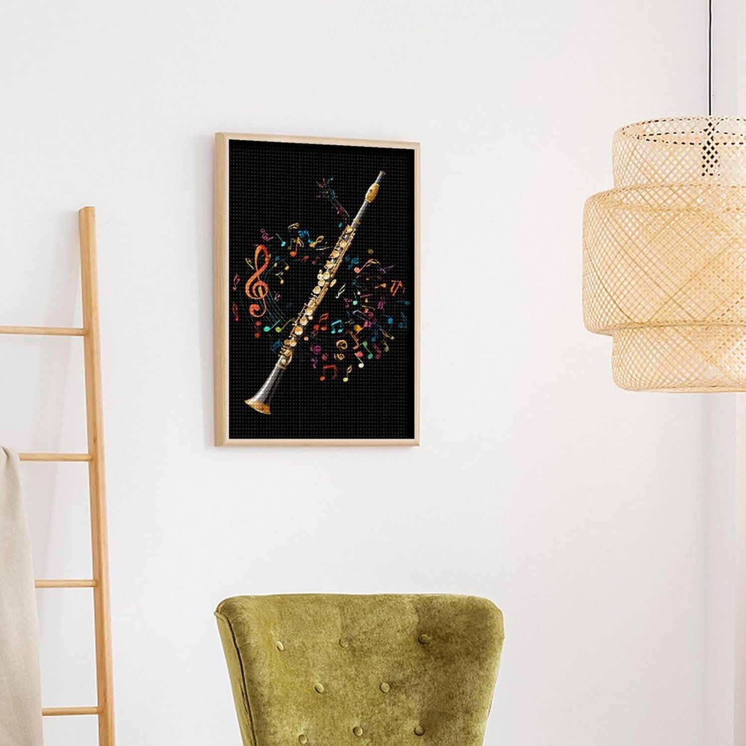 Flute Flutist Musical Note Diamond Art Painting Kits Craft for Home Wall Decor for Adults DIY Gift image 4