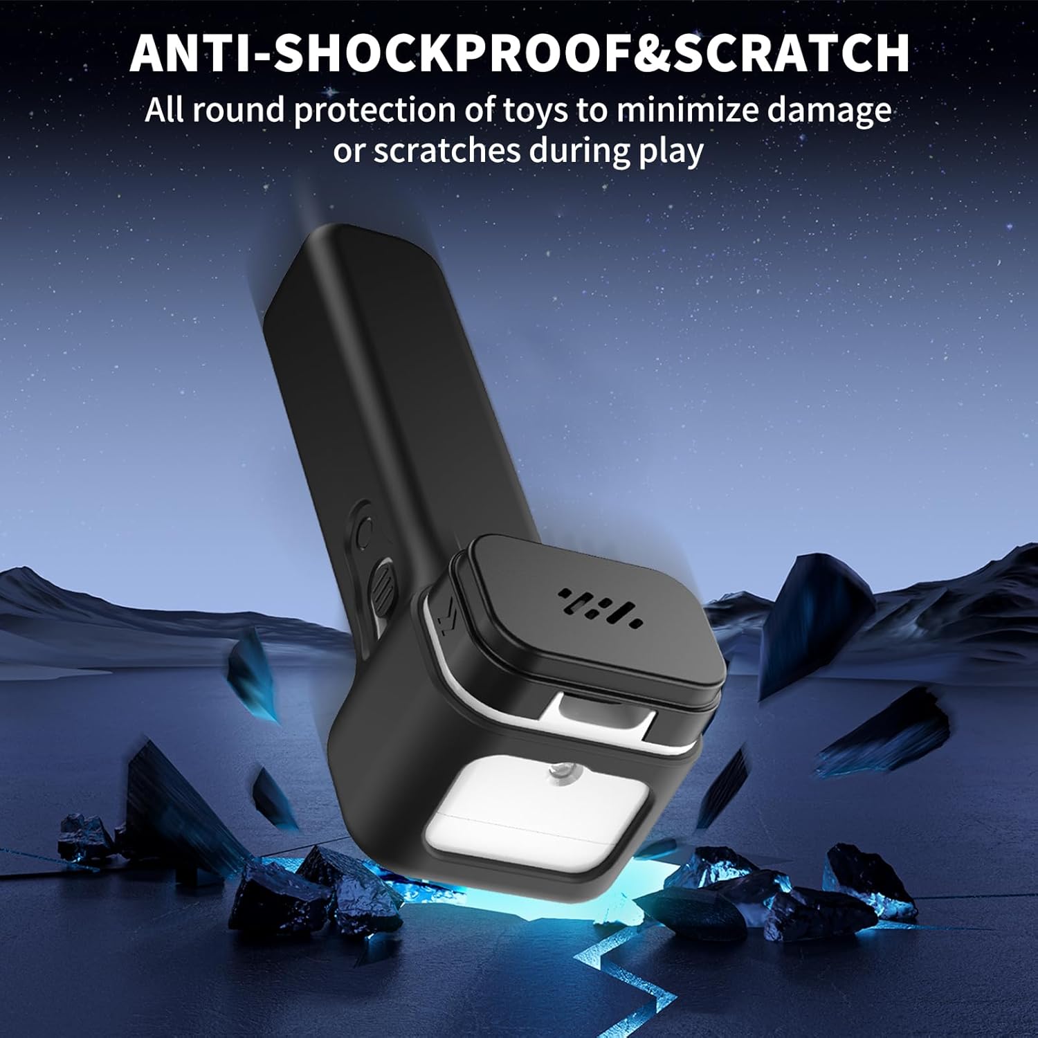 Silicone Case Cover for Loop Lasso Nano String Shooter Toy,Anti Slip Shockproof Protective Case Compatible Loop Lasso Nano String Shooter Toy, Cover for String Shooter Toy with Lanyard (Black)