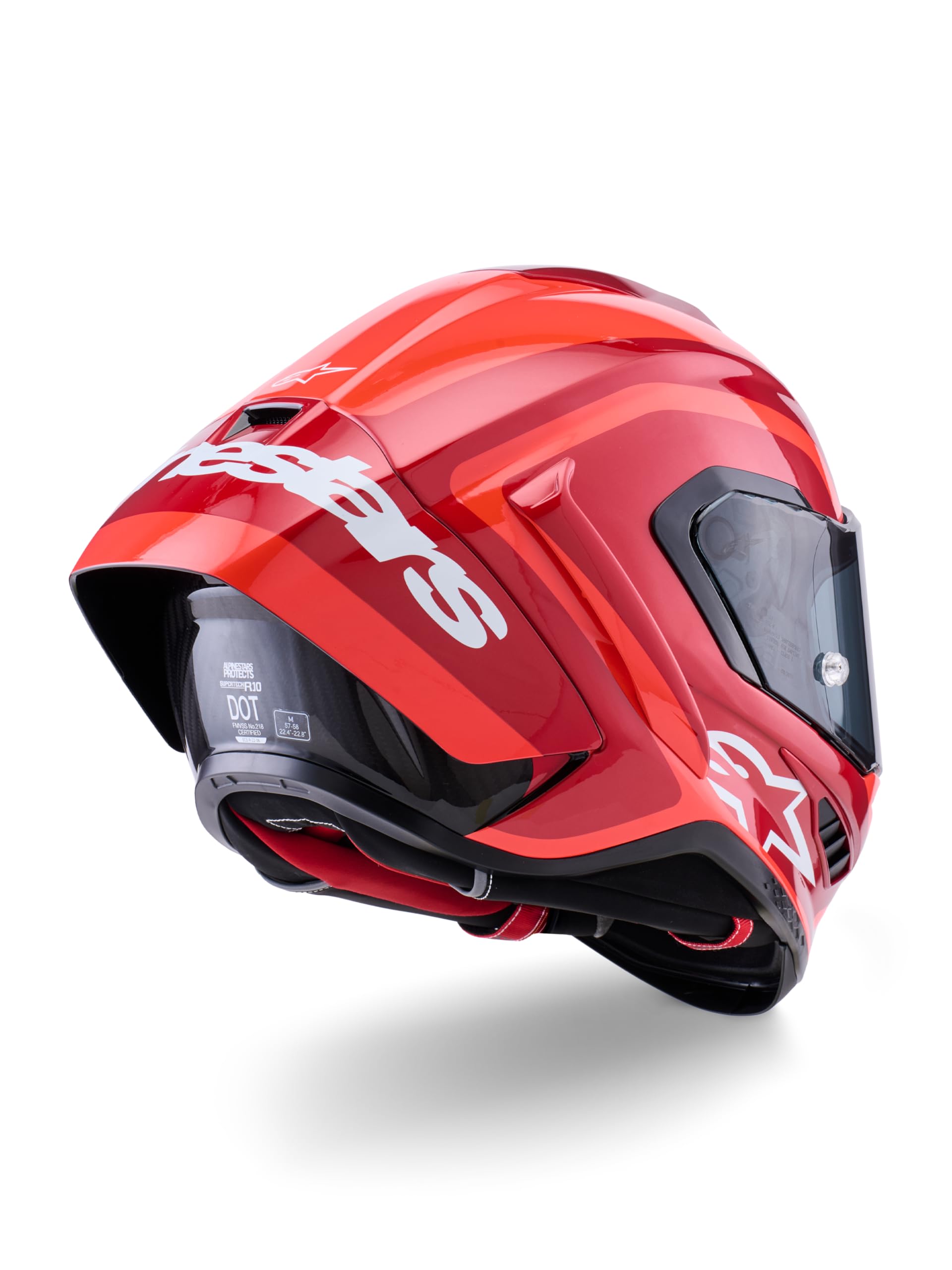 Alpinestars Supertech R10 Arius Carbon Casque, noir blanc rouge, XS (53/54)