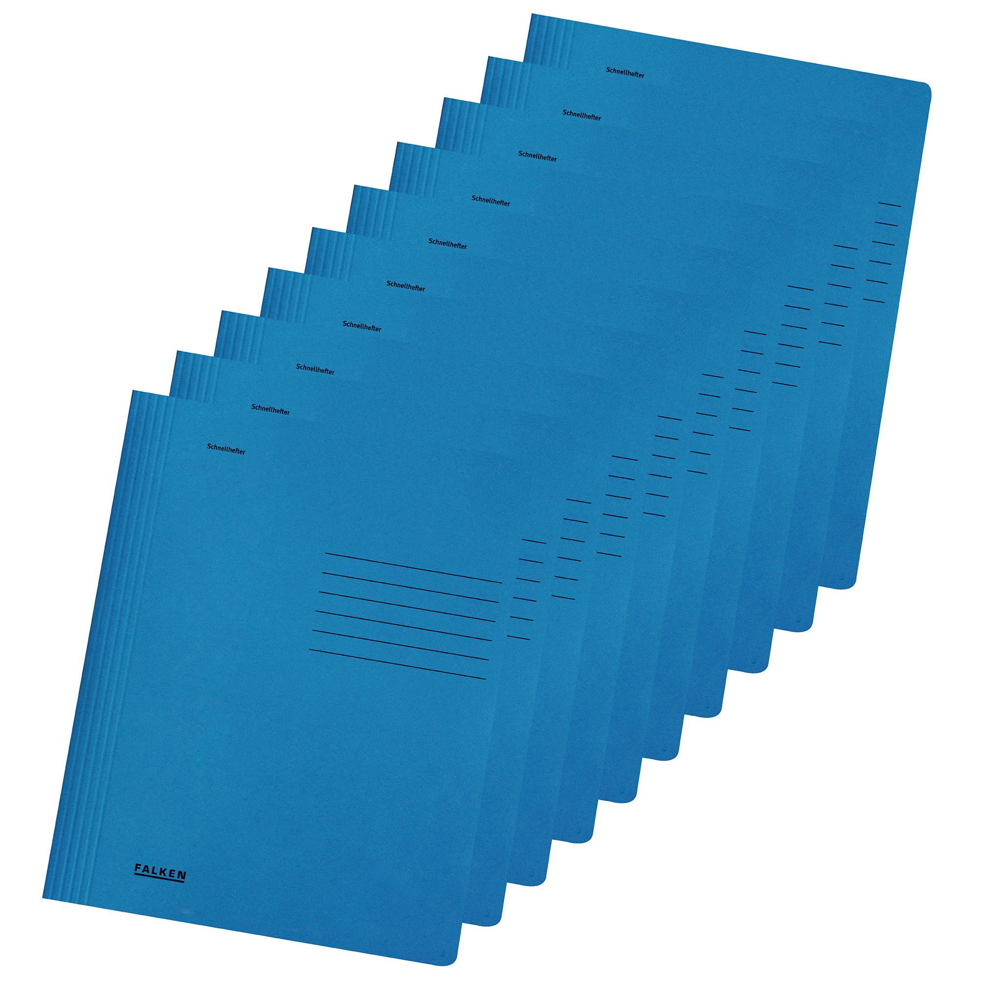 Chemises En Carton Recyclé Falken DIN A4 - Lot De 10, Marron Foncé, Fabriqué En Allemagne