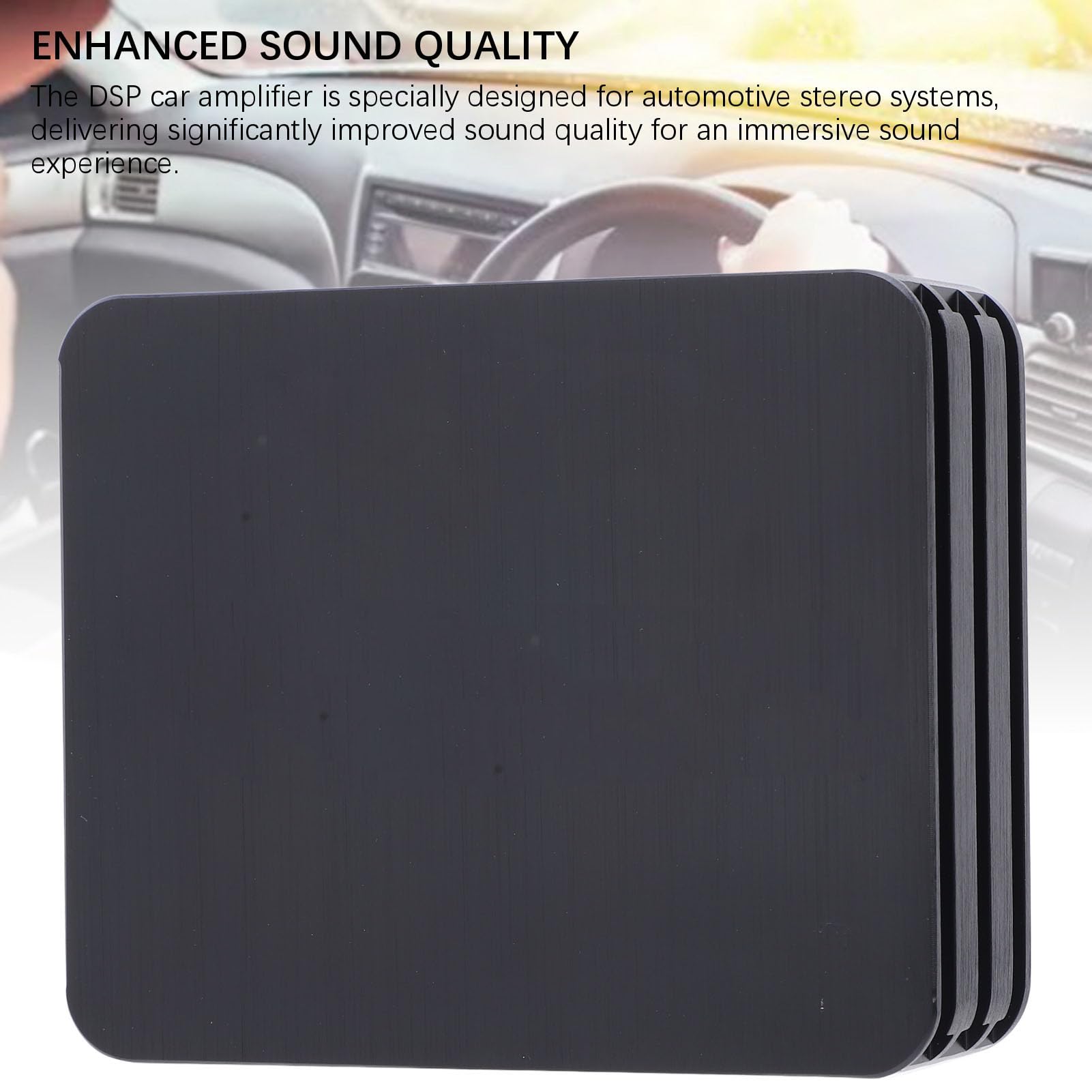 Acouto Amplificador de Coche DSP Amplificador de Potencia Automático Amplificador de Audio para Automóvil 320W Clase AB Calidad de Sonido Mejorada Aleación de Aluminio Transformador de (4 Canales)