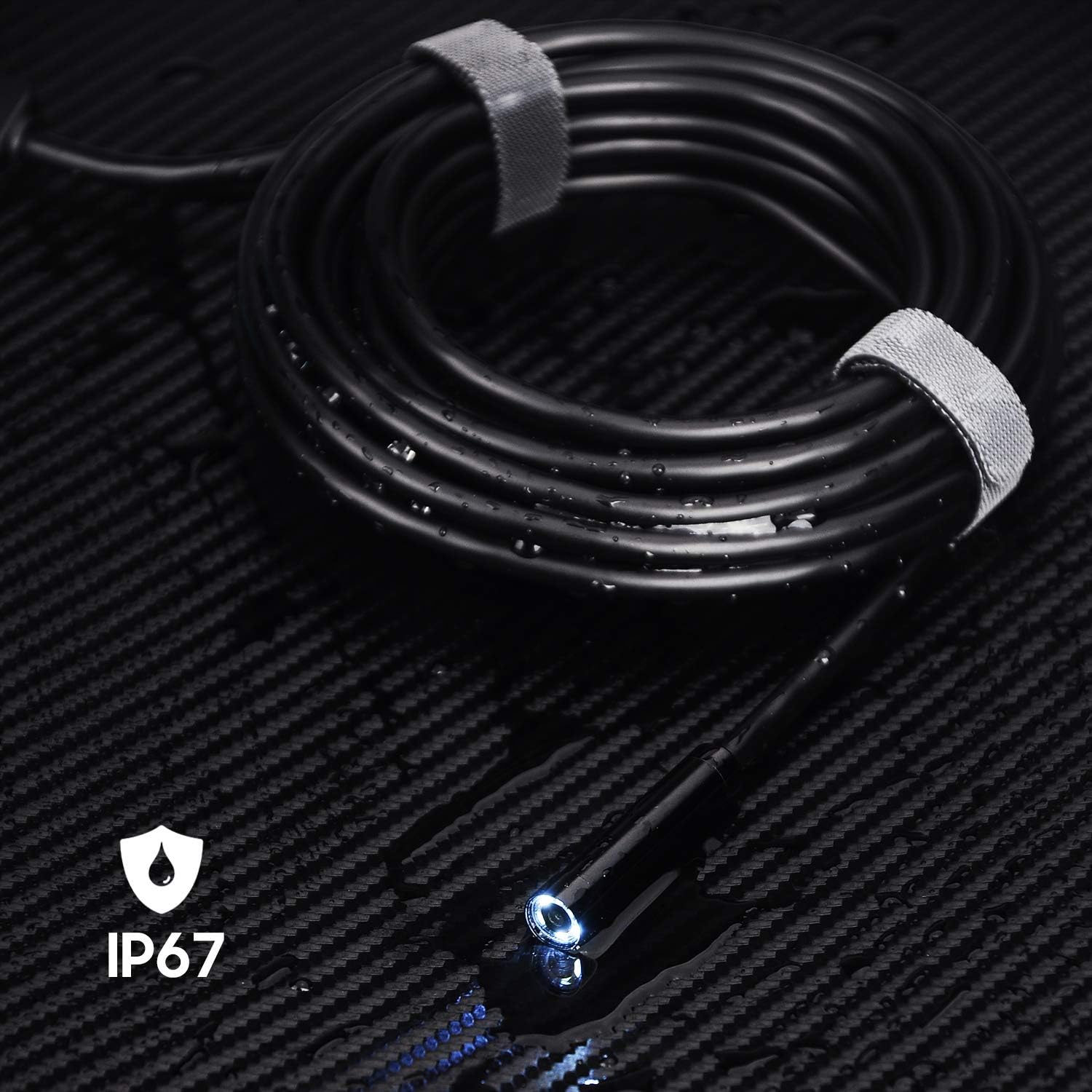 DEPSTECH USB Endoscope,2.0 MP IP67 Waterproof Borescope, Type-C Snake Inspection Camera with 6 Adjustable LED Lights (16.5ft)
