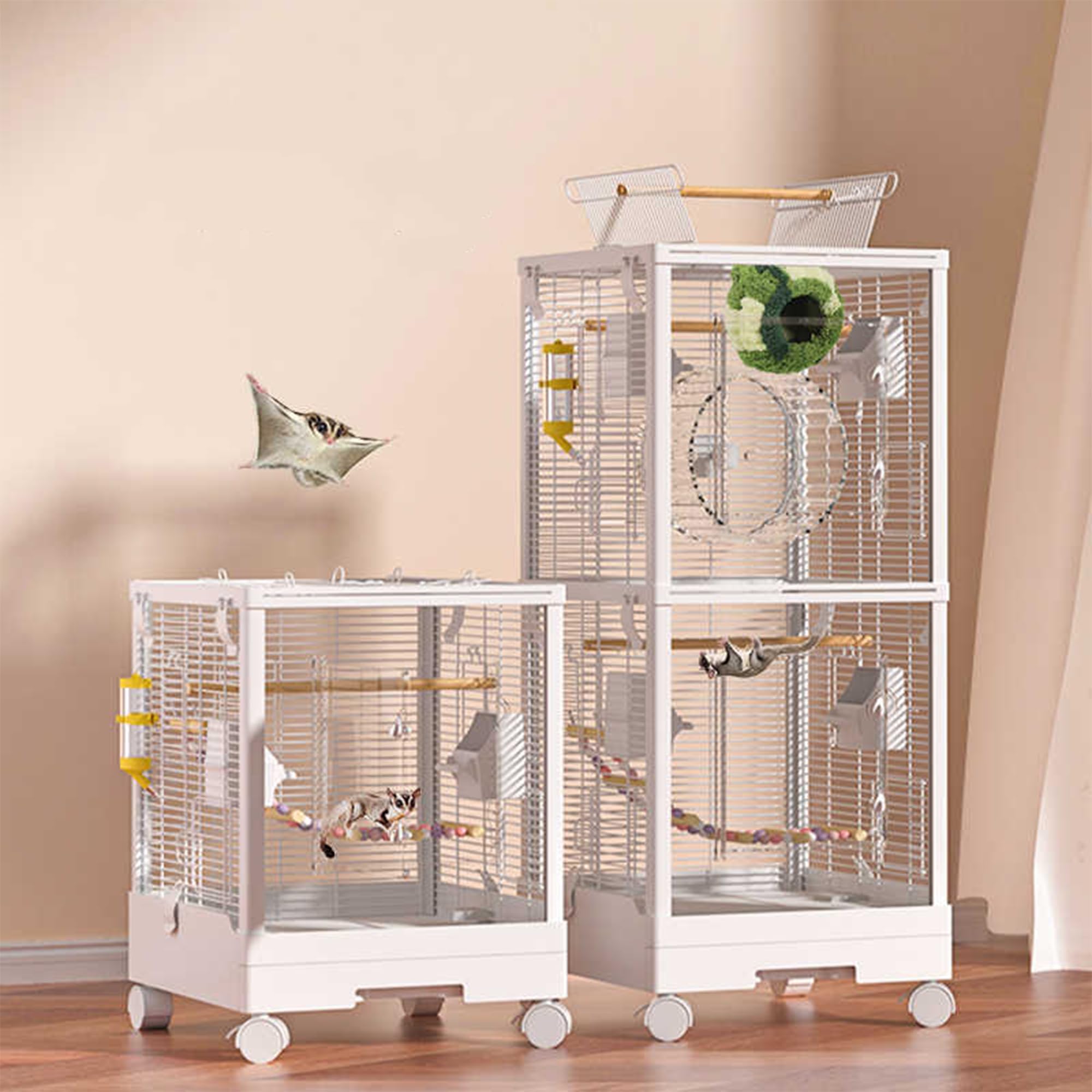 Amazon | Rosoy モモンガ ケージ フクロモモンガのケージ フロント