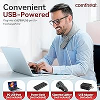 Vista 5 de Almohadilla térmica de cuello USB para dolor de cuello, envolturas de cuello calentadas, compresa caliente caliente, almohadilla térmica eléctrica