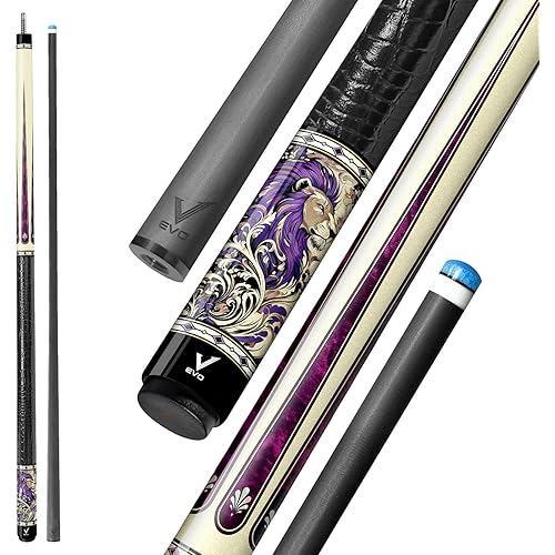 EVO Beast Carbon Fiber Pool Cue Stick, Low Deflection Professional Pool Stick with 12.5mm TIME Standard Tip, Rad 3/8-8 Joint, Carbon Composite Butt, Microfiber Grip, Billiard Cue for Adults