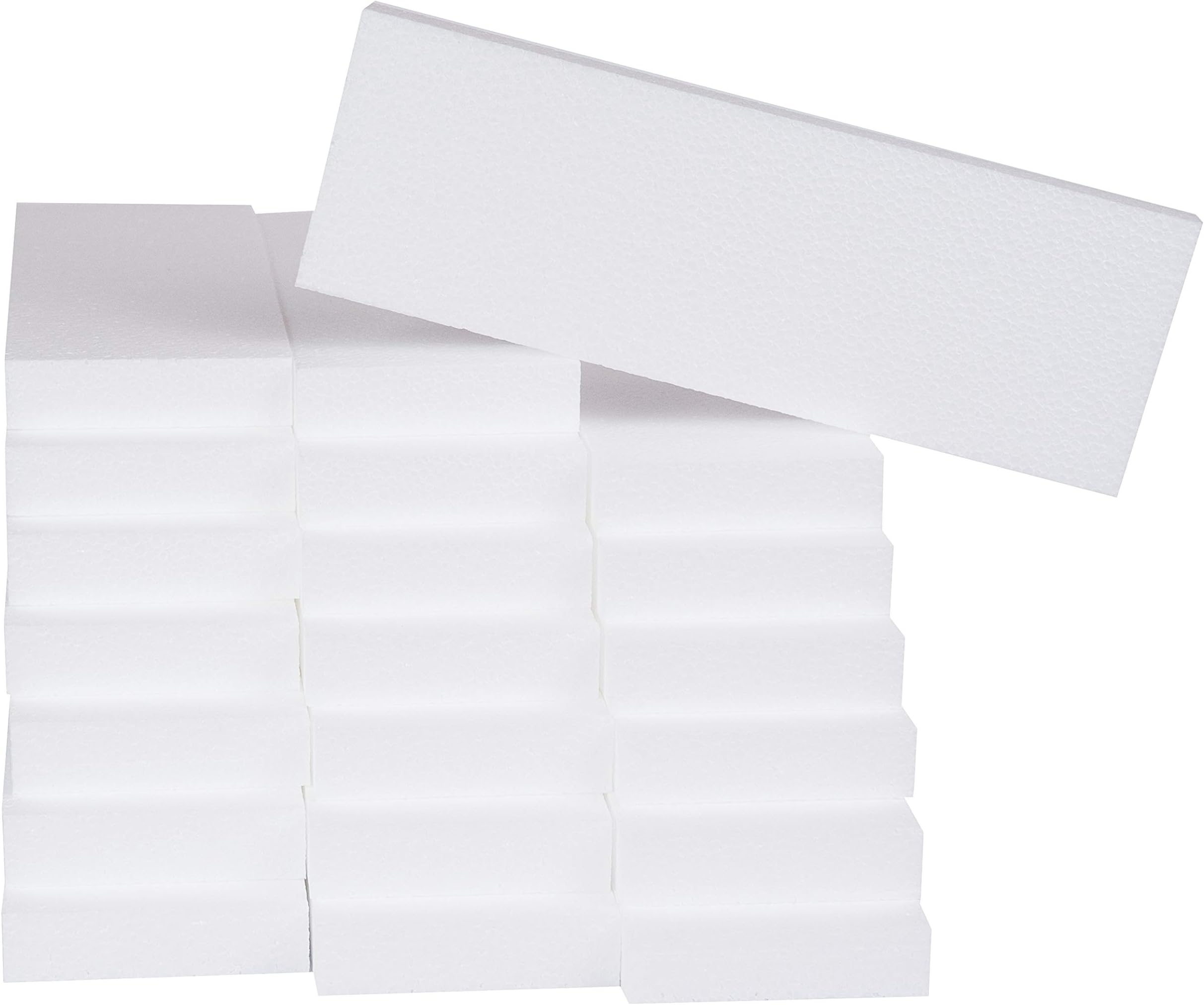 Silverlake Craft Foam Block - 8 Pack of 4x12x1 EPS Polystyrene Sheets for Crafting, Modeling, Art Projects and Floral Arrangements - Sculpting Block DIY School & Home Art Projects (8 Pack)