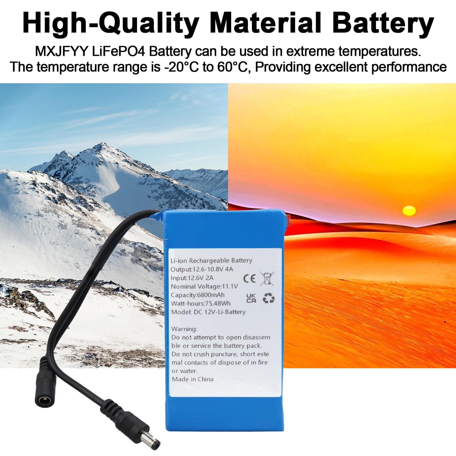 DC12V 6800mAh Batterie lithium-ion rechargeable DC5521 pour la plupart des appareils 12V, bande LED, caméra CCTV, localisateur, DVD portables, produits automobiles,Bluetooth, équipement médical