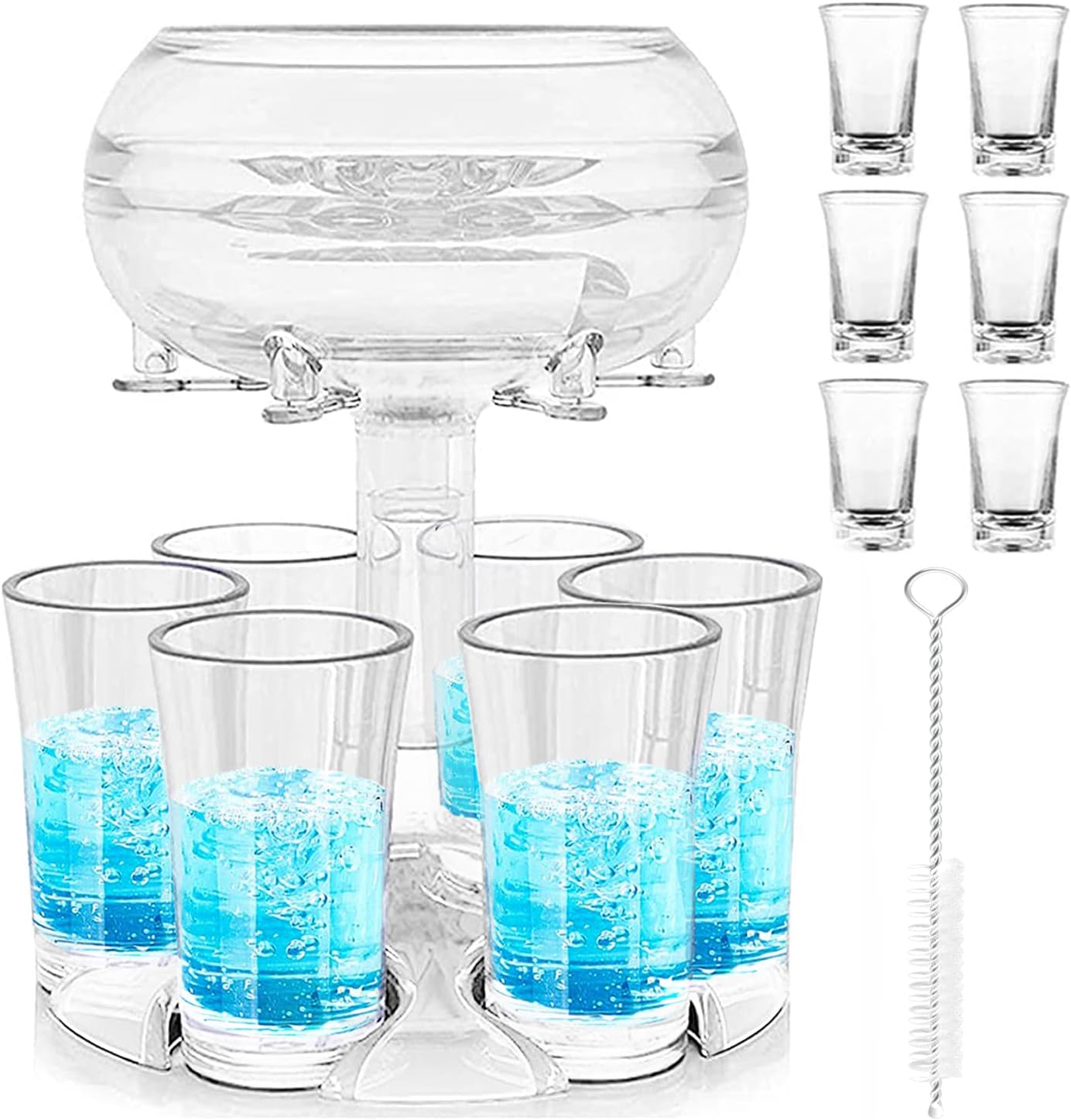 LOCYOP 6 Shot Glass Dispenser and Holder Dispenser for Filling Liquids