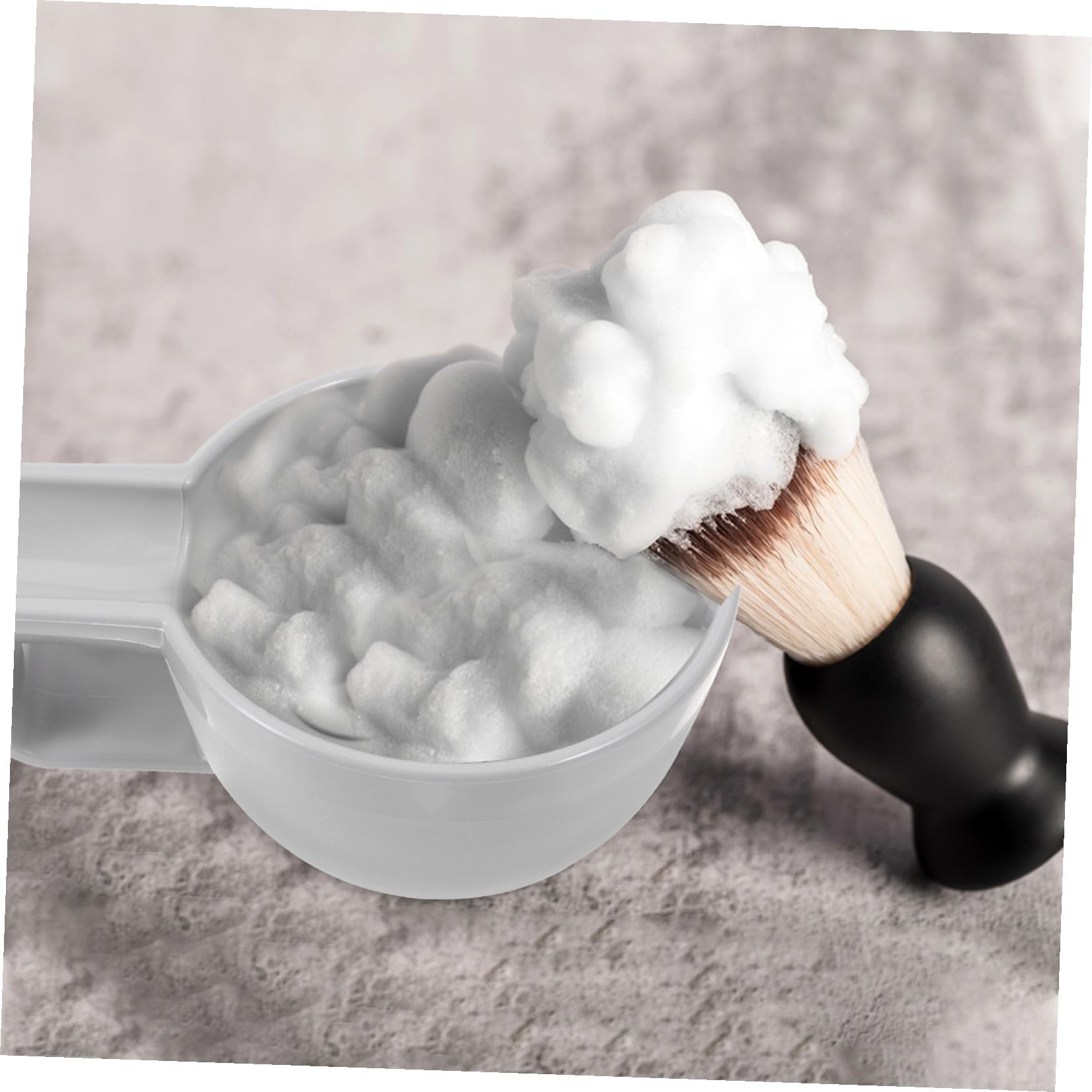 Garneck Bol à Raser Sûr et Pratique en Plastique Pp Grosse Capacité Réutilisable Bol à Bulles de Savonnette pour Crème à Raser pour Hommes