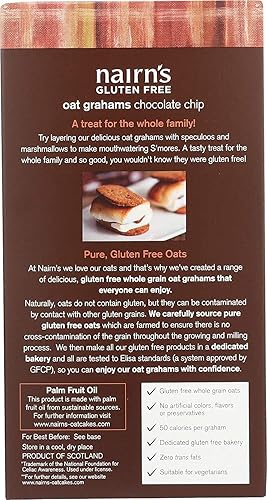 Miniatura 5 de Nairn's Grahams de avena con chispas de chocolate sin gluten, 3 paquetes5.64 oz