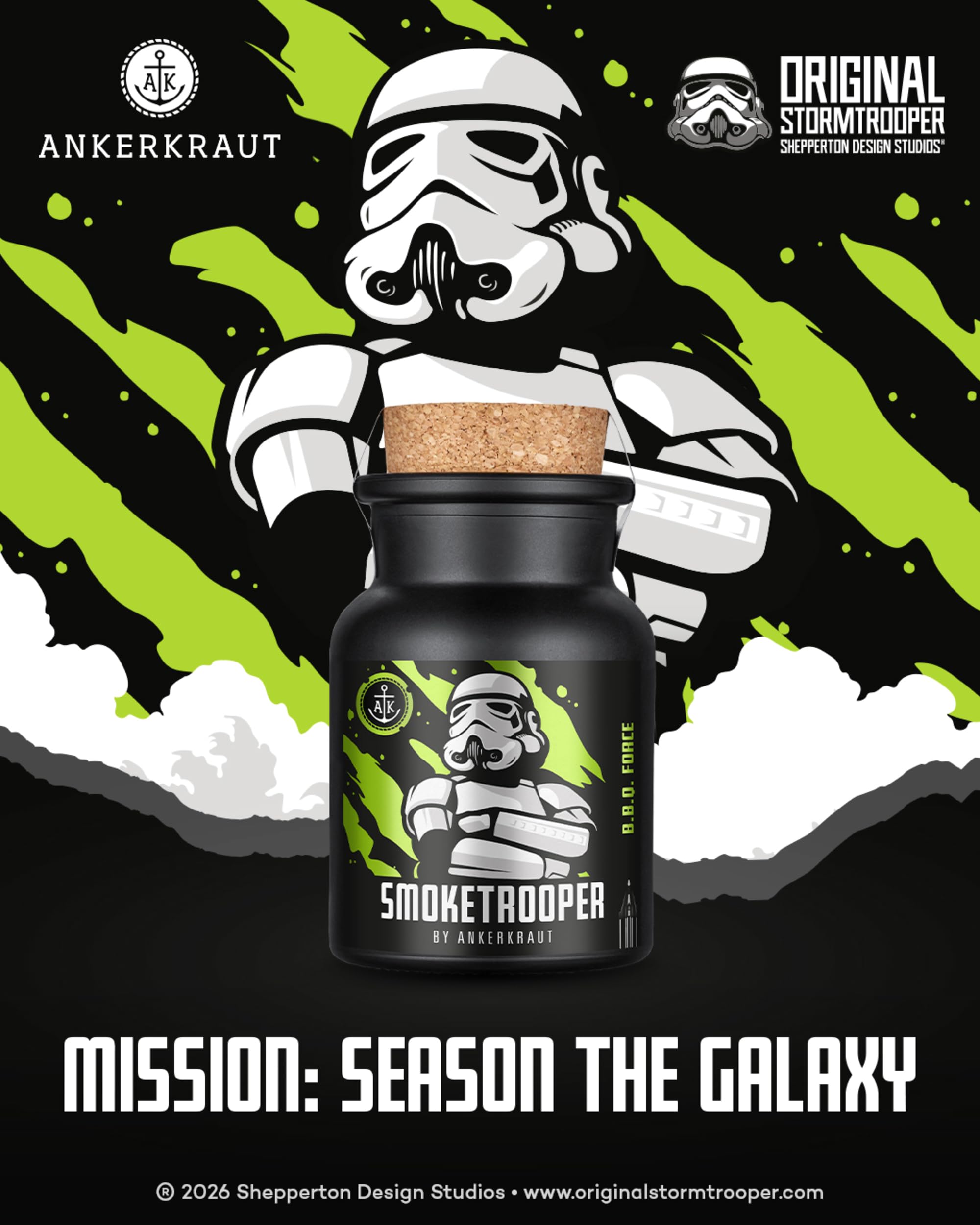 Ankerkraut Stormtrooper Gewürz-Box, mit Spicetrooper, Smoketrooper und Salttrooper, 345g Allrounder 3er Gewürz-Set