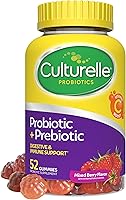 Culturelle Daily Probiotic Gummies Berry Flavor, 3 Billion CFUs + Prebiotic, Vegan Digestive Health Support for Men & Women, 52 Ct