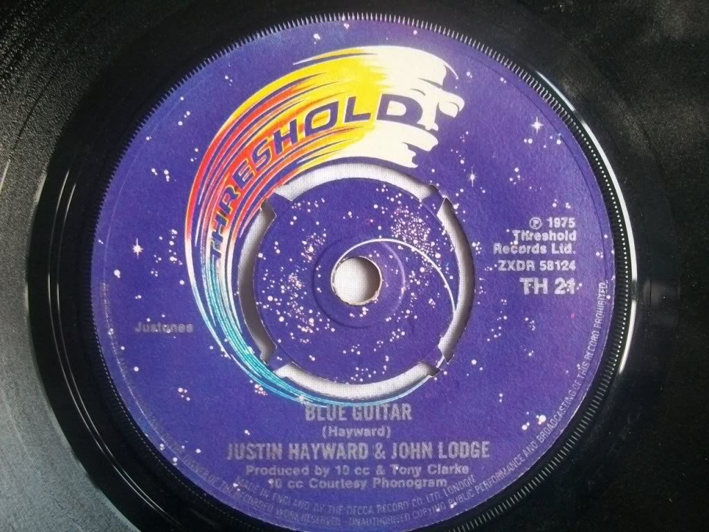 JUSTIN HAYWARD & JOHN LODGE Blue Guitar 7" 45