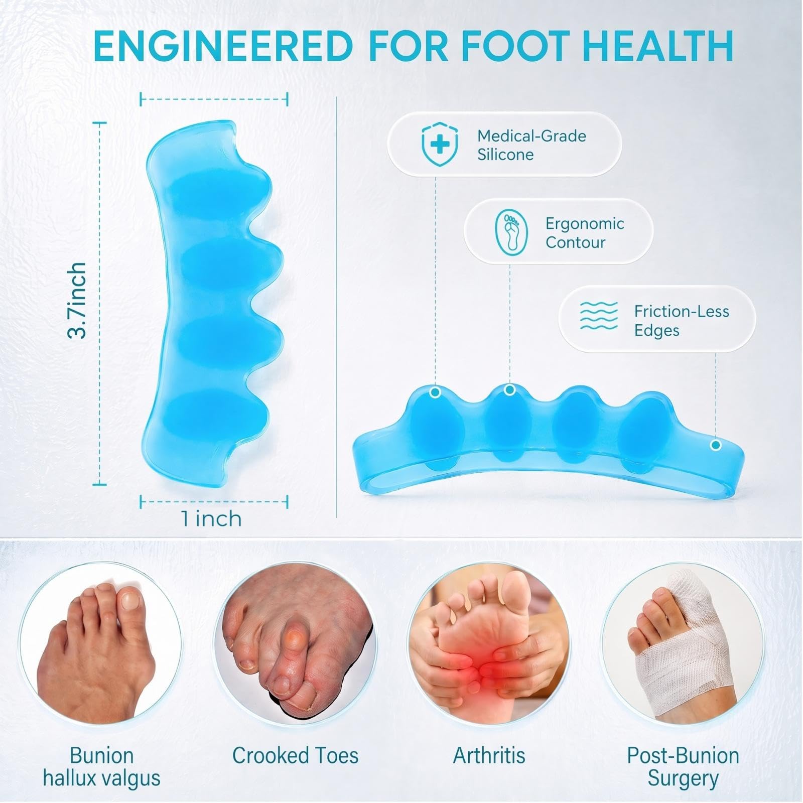 KTSAY Toe Spacers - Bunion & Hammer Toe Relief -2