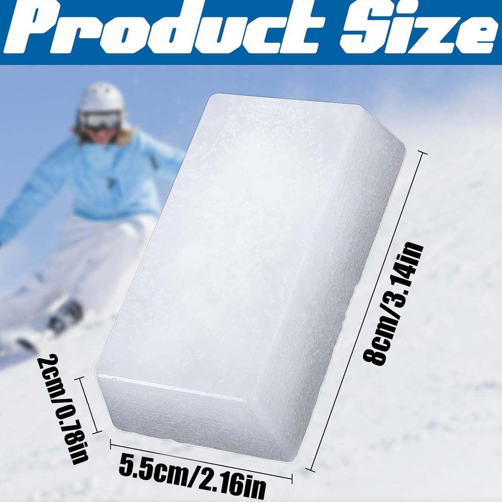 Kit de Mantenimiento para Esquí y Snowboard Universal con Cepillo de Limpieza y Bloque de Nieve