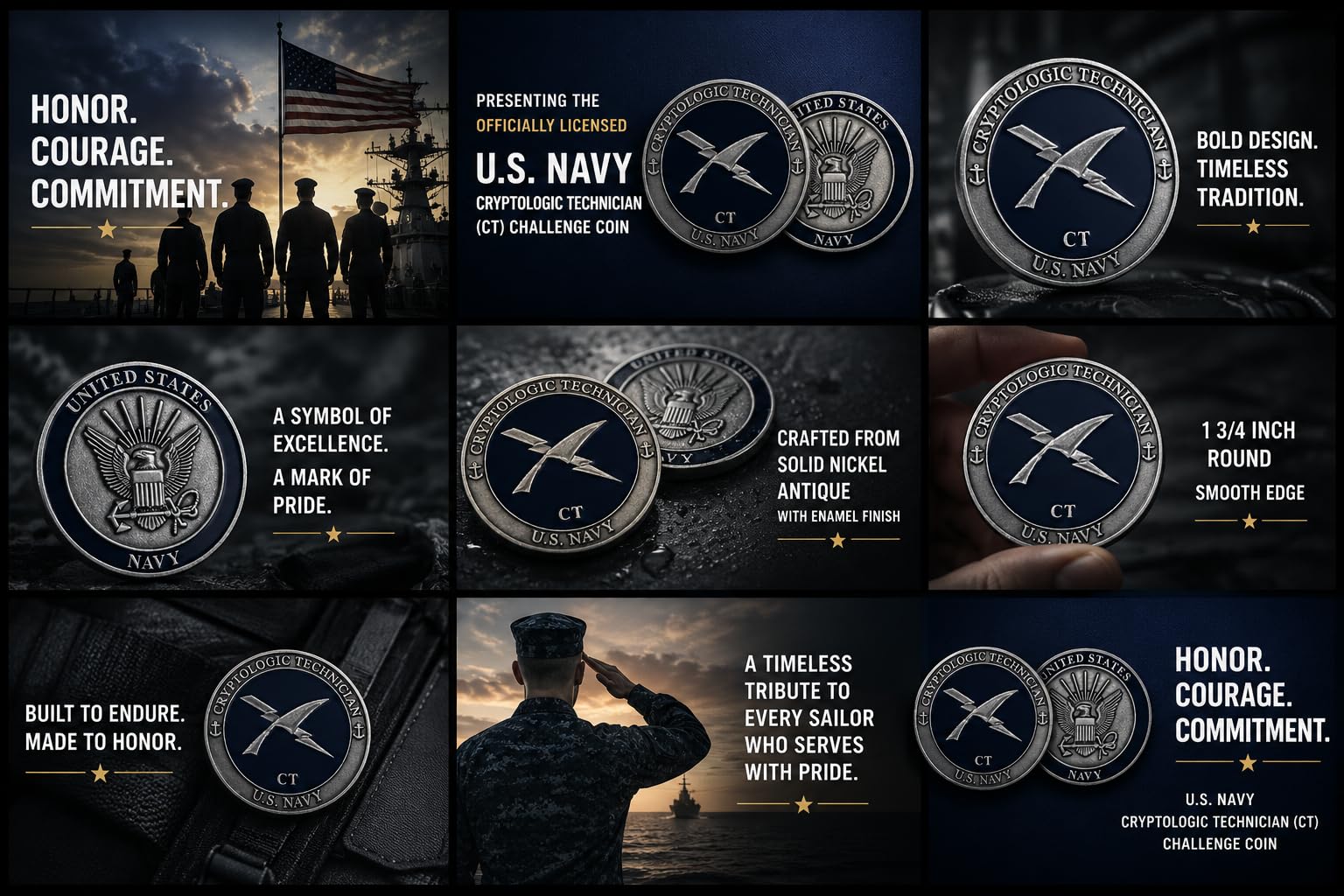 Amazon.com: U.S. Navy Cryptologic Technician (CT) Challenge Coin