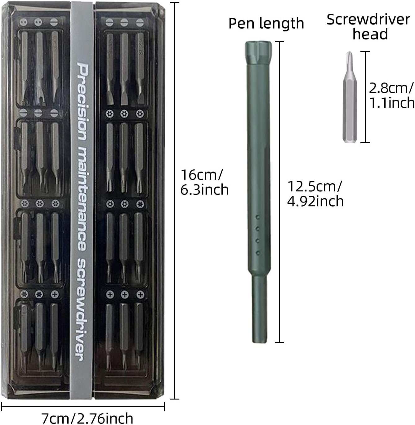 48 in 1 Small Precision Screwdriver Set with Case, Multifunction Magnetic Mini Repair Tool Kit for Electronics, Glasses, Computer, Eyeglass, MacBook, PC, Phone, Watch