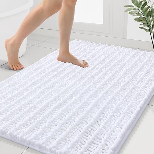Miniatura 298 de Smiry Alfombras de Baño 24 x 16 pulgadas, Tapetes de Baño de Chenilla Extra Suaves y Absorbentes, Respaldo de Goma Antideslizante, Lavable a Azul