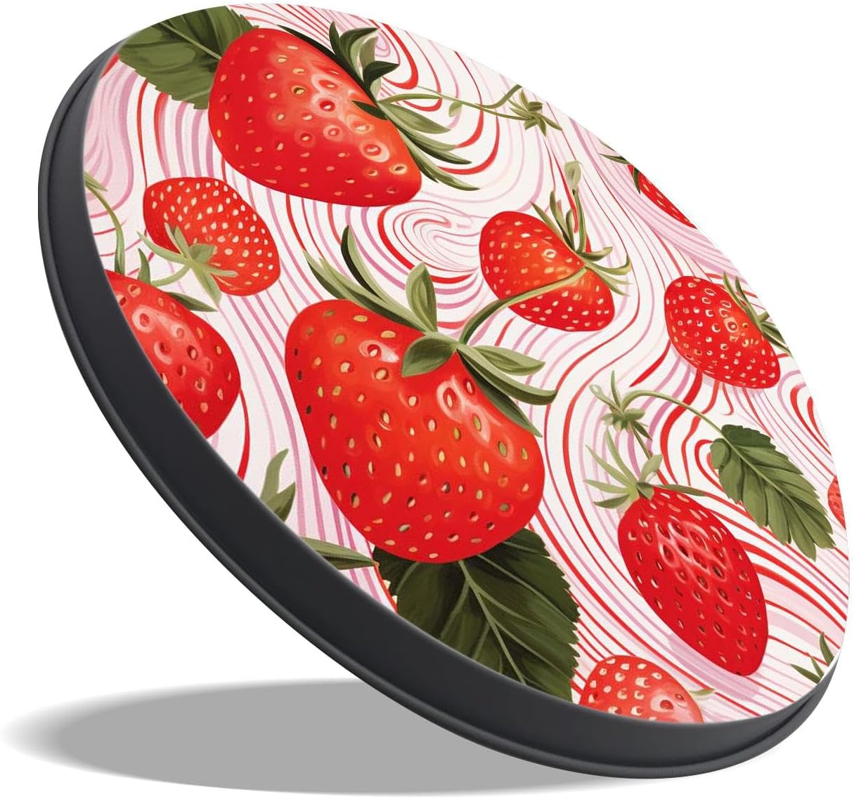 Fruit Strawberry Multicolor Set of 4 Stove Burner Covers - Premium Round Electric Stove Range Protectors,8 IN & 10 IN