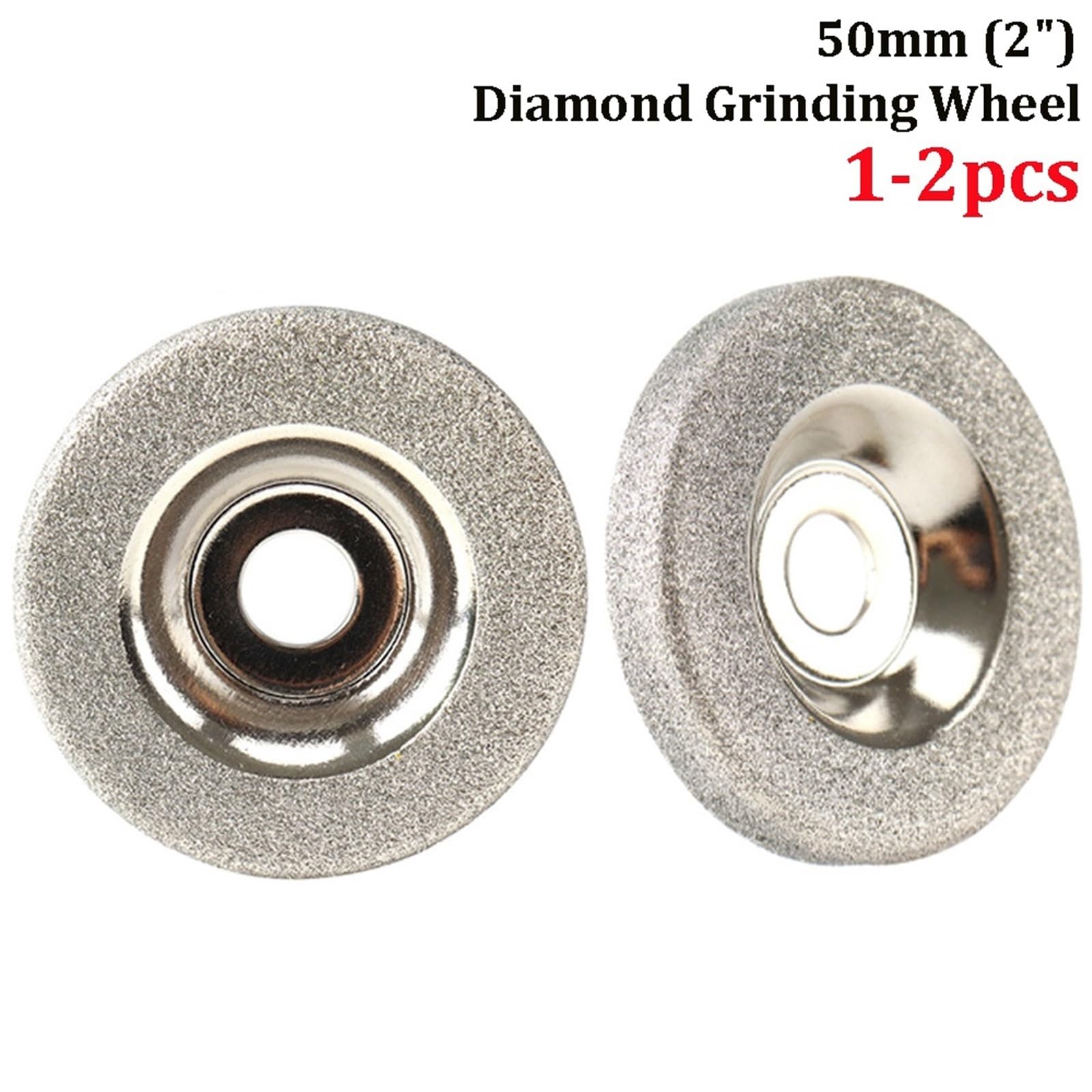 Taza de muela abrasiva de diamante de 50 mm - Fresa de esmeril de 2" for un pulido eficiente - Grano 150/180/320(320GRIT 2Pcs)