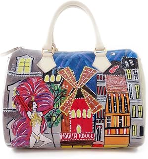 Hand-painted genuine leather shoulder bag – MOULIN ROUGE - Women Bag, Hand Bag, Genuine Leather, Made in Italy, Painted Leather, Handbag and Shoulder Bag, Craftsmanship