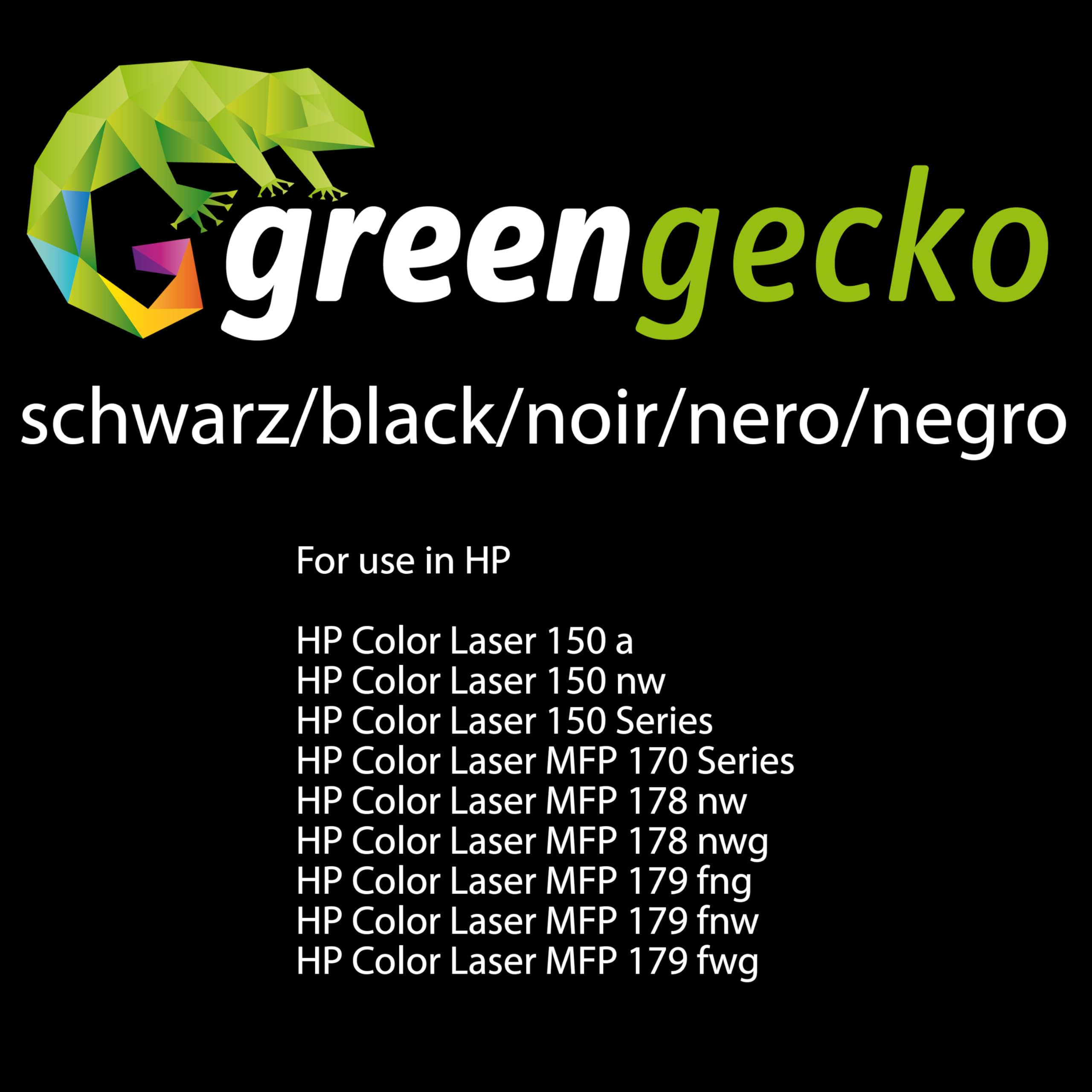 green gecko XL Waste Toner Container Replaces HP 5KZ38A for HP Color Laser 150 a 150 nw 150 Series, MFP 170 Series MFP 178 nw MFP 178 nwg MFP 179 FNG MFP 179 fnw MFP 179 fwg - Image 2