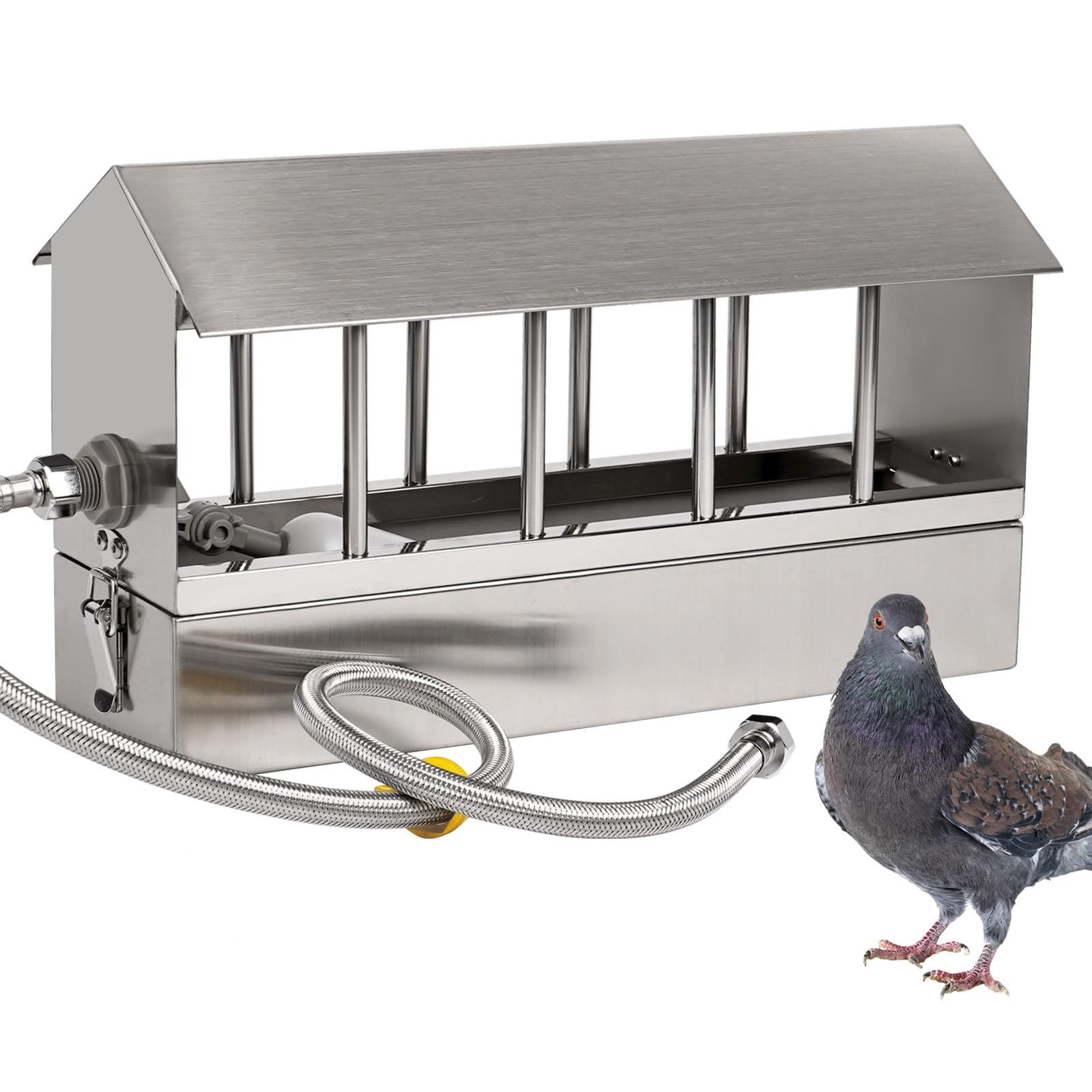 Svauoumu Hühnertränke aus Edelstahl,Automatische Hühnertränke, Automatische HüHnerträNke, HüHnerträNke FüR Wachteln, Tauben, Kleine KüKen, Papageien, Automatische Diy-GeflüGelträNke