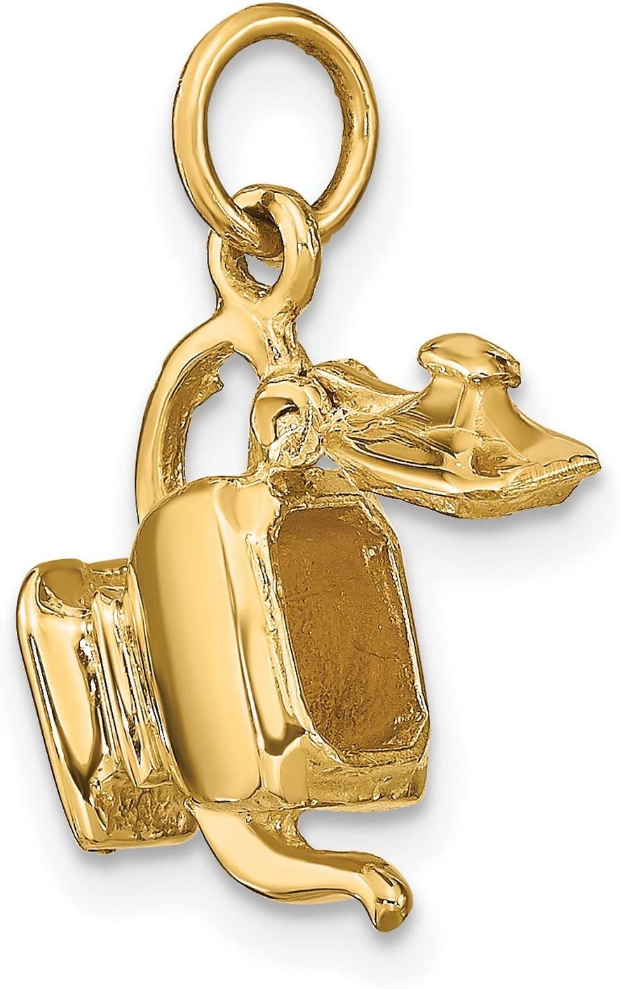 14k Yellow Gold Teapot Charm Pendant for Women, Miniature 3D Teapot Design with Fine Detail, Symbolic Jewelry Charm for Necklace or Bracelet, Tea Lover Collectible Accessory, Dainty Gold Pendant