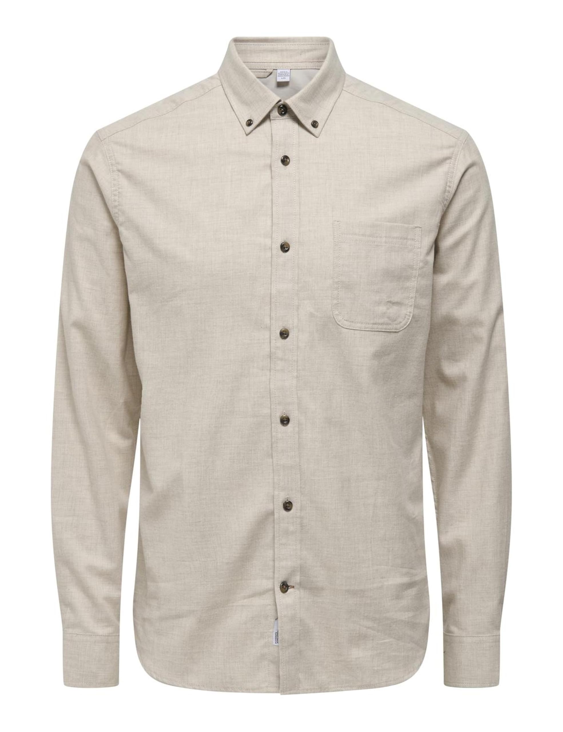 Only & Sons Men's Onsroad Shirt, Silver Lining, XL