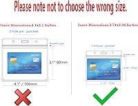 Vista 3 de Portatarjetas horizontales y clips de insignia de metal con correa de vinilo impermeable de PVC (horizontal 2.36 x 3.74 pulgadas, 3 unidades)