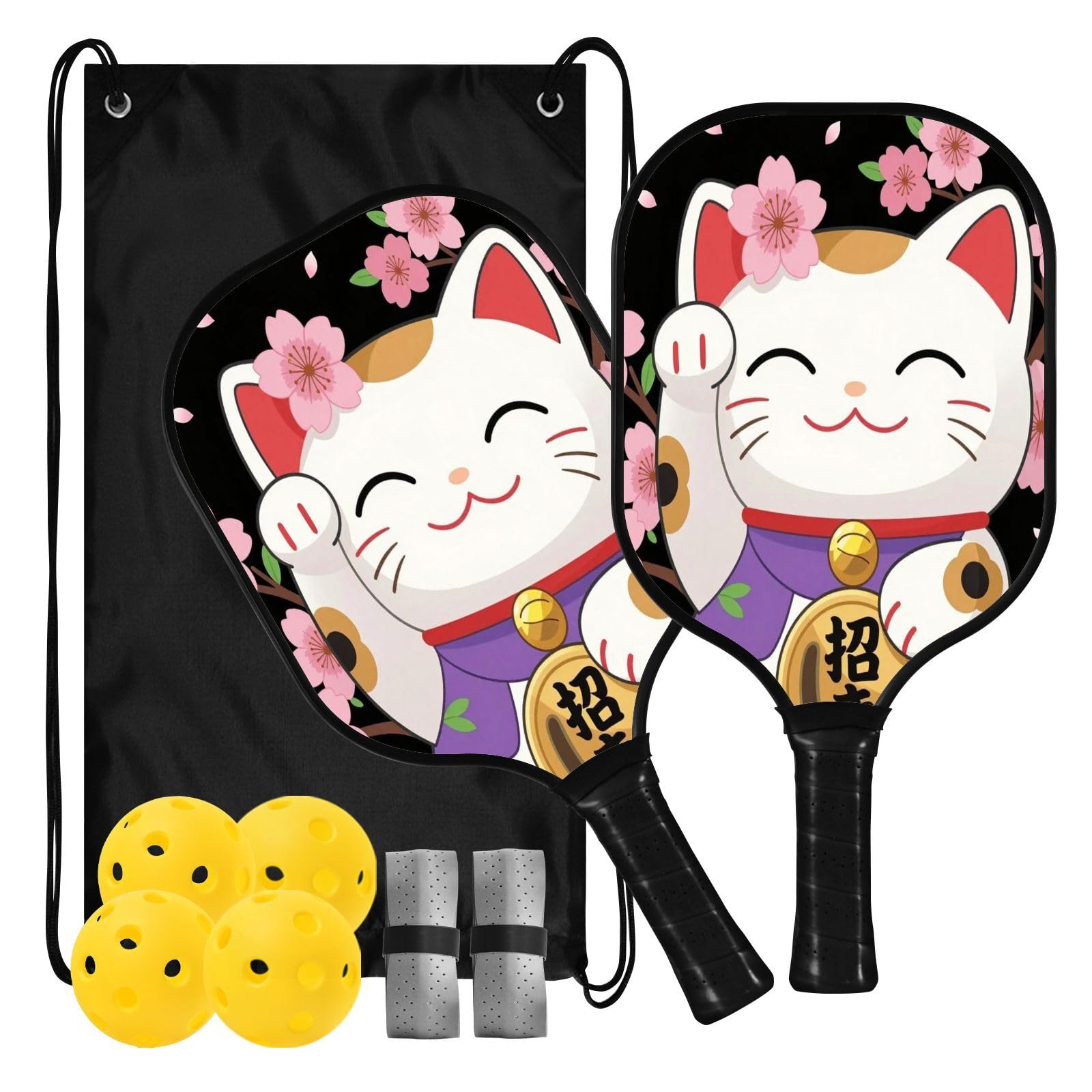 Paletta giapponese Maneki Neko Lucky Cat Graphite Pickleball