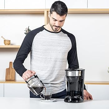 Capuleto - Cafetera de goteo, 1.5l, jarra cristal, antigoteo automático, placa calefactora, filtro permanente-lavable, rápida, negra, inox4