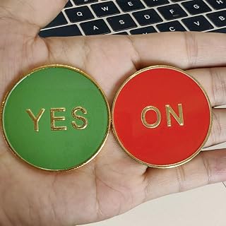 Decision Maker Coin - Yes No Decision Coin, Lucky Coin, Flipping Challenge Coin - Premium Metal Collectible Divination Tool and Party Game -Decision Coin Customized for Pranks and Games