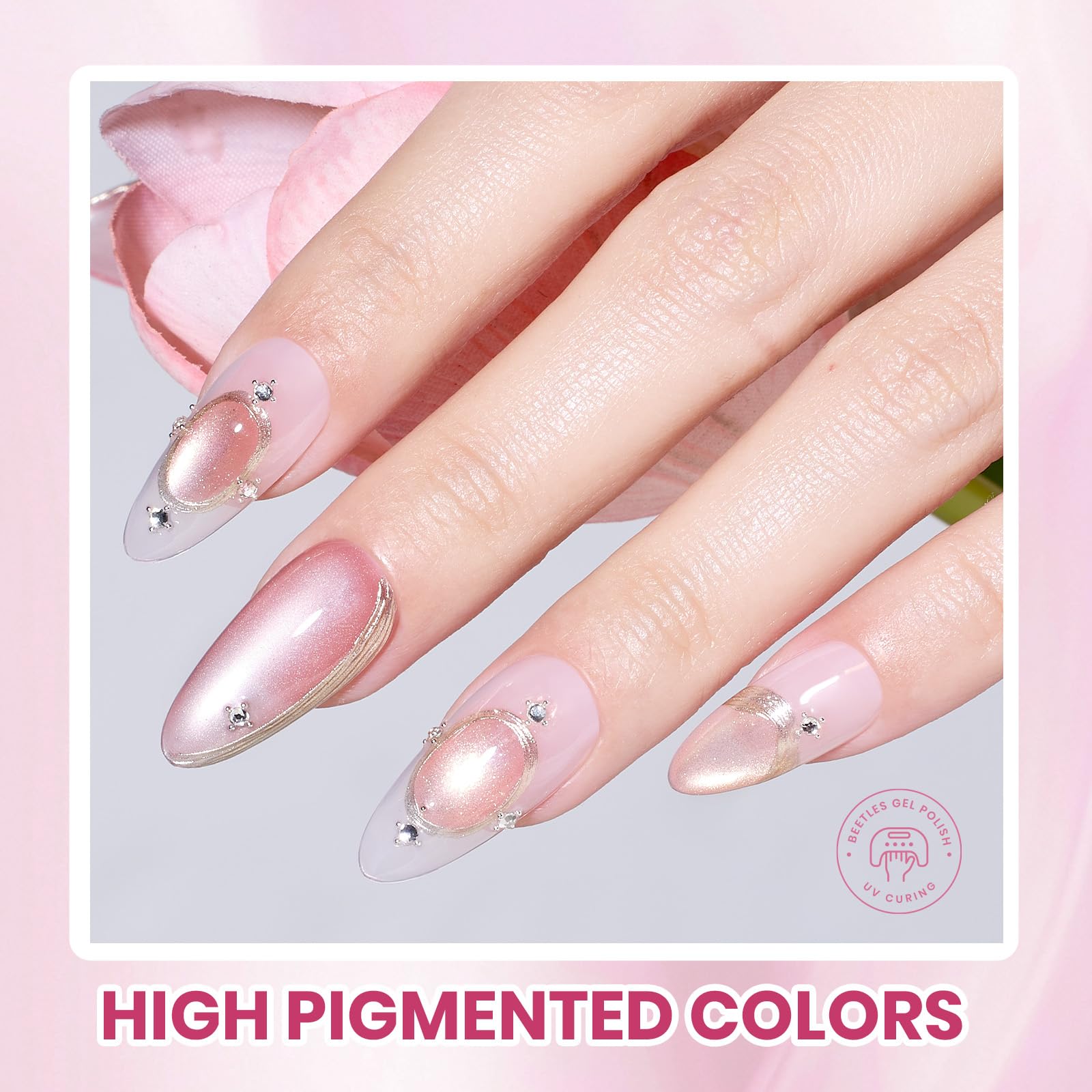 Beetles 4th of July Gel Nail Polish Set 20 Colors Red Blue White Nails with No Wipe Base and Glossy & Matte Top Coat for Soak-off UV Light Gel Nail Art Manicure Set DIY at Home Gifts for Women Girls