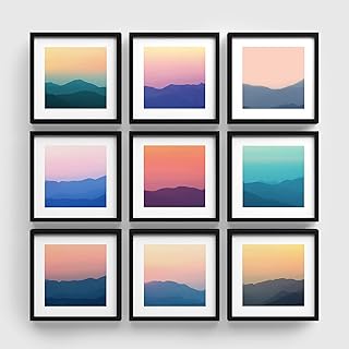Sponsored Ad – SIGNFORD Framed Wall Art Print Set Colorful Mountain Scenery Abstract Photography Minimalism Modern Landsca...