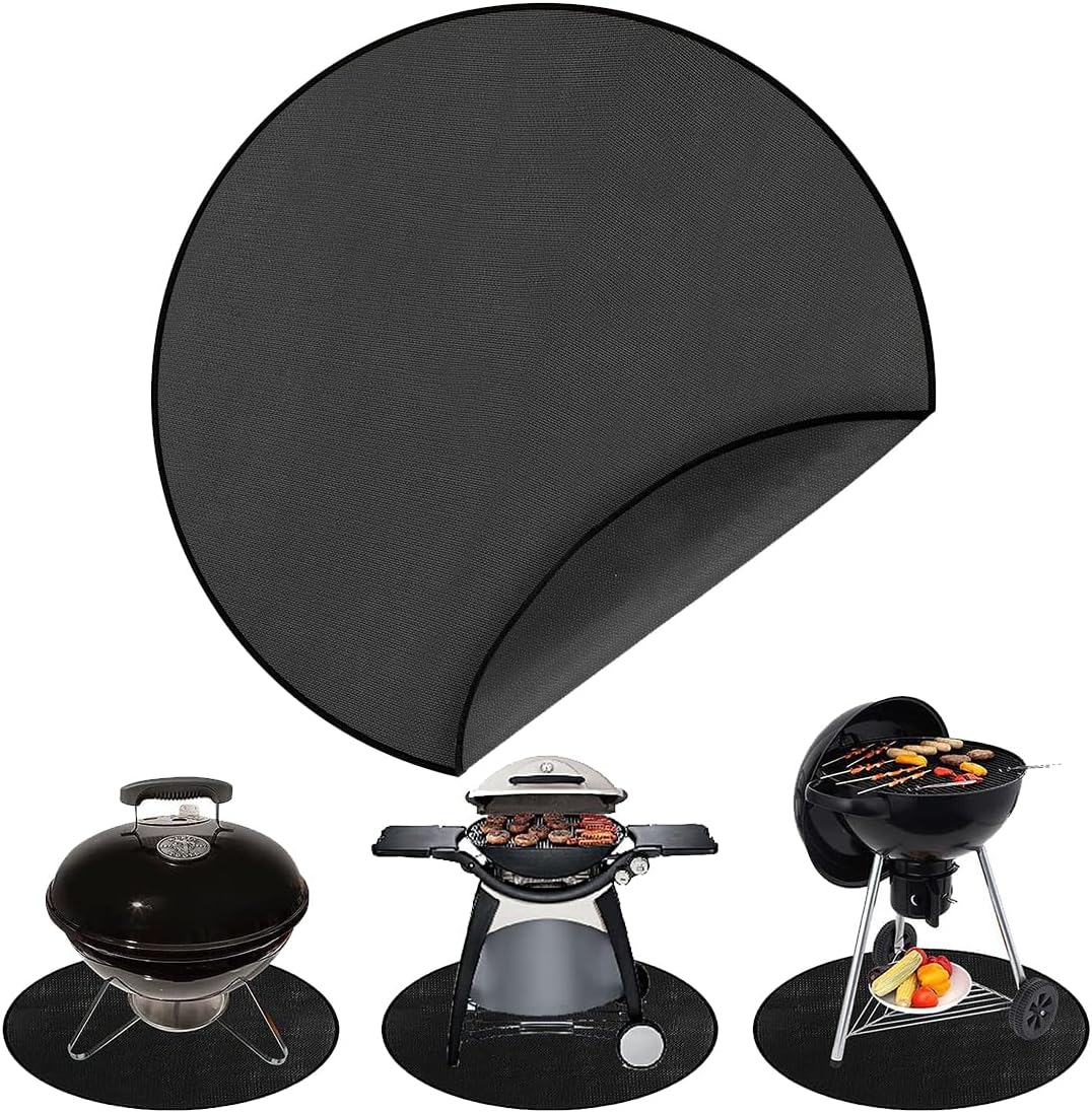 38" Fireproof Mat – 2000°F Heat Resistant Bonfire Pad with Oil-Proof Coating for Camping, BBQ & Outdoor Use