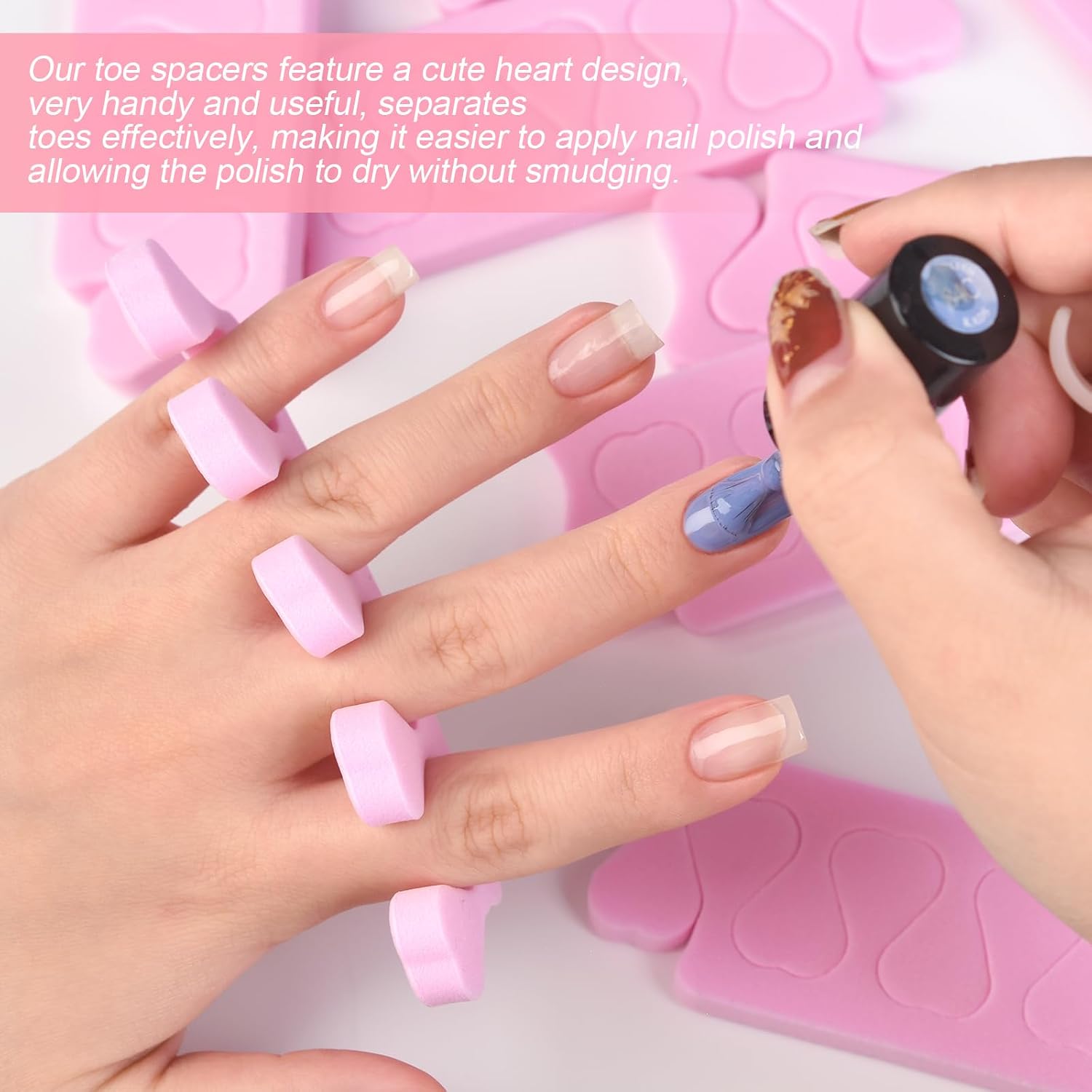 8pcs Sponge Toe Separators Toe Dividers Soft Finger Separators for Women Pedicure Toe Divider Spacer Easy Finger and Toenail Polish Grooming