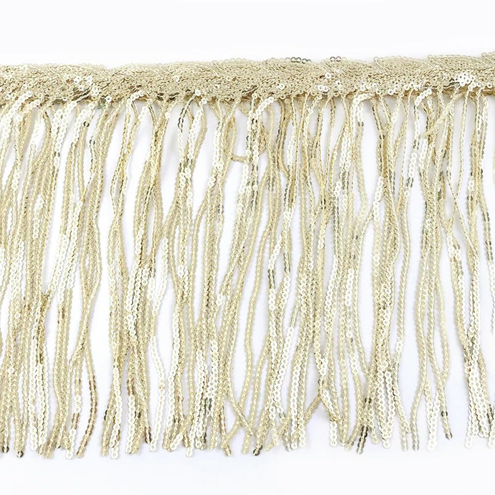 Frange à Paillettes pour Robe de Danse Latine et Décoration de Rideaux de Scène
